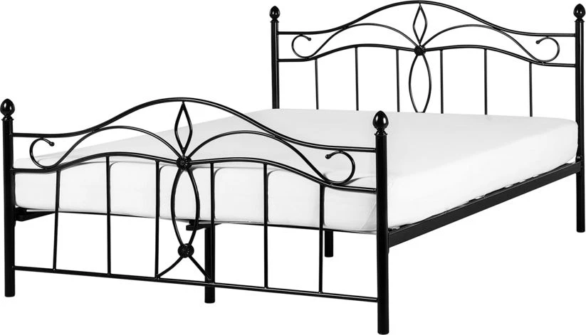 Beliani Metalinė lova ANTLIA, 160 × 200 cm, juoda