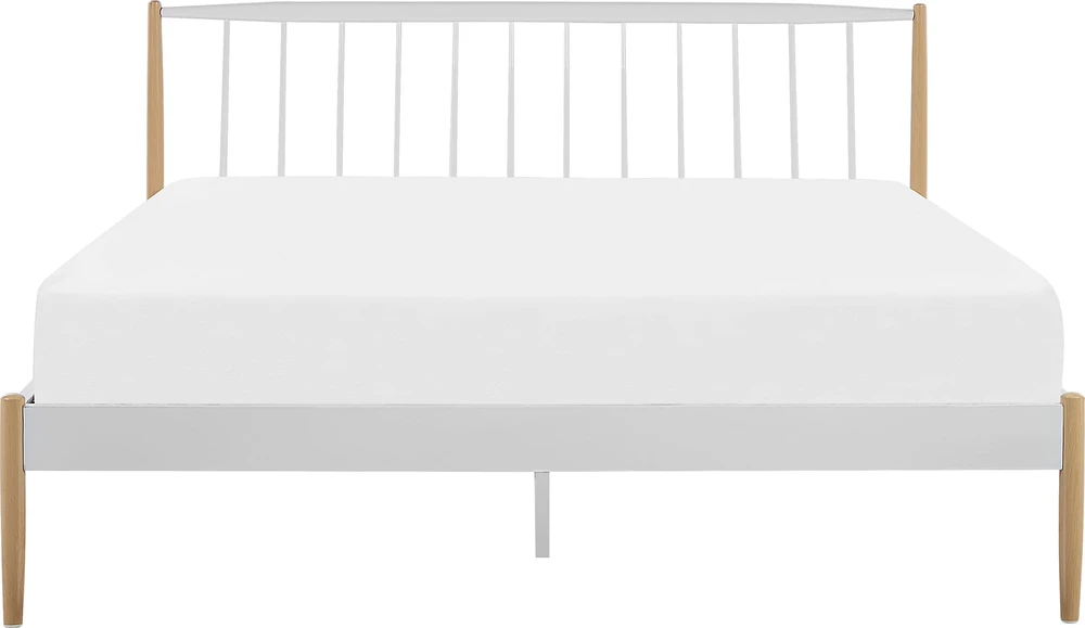 Beliani Metalinė lova MAURS 180 x 200 cm Balta