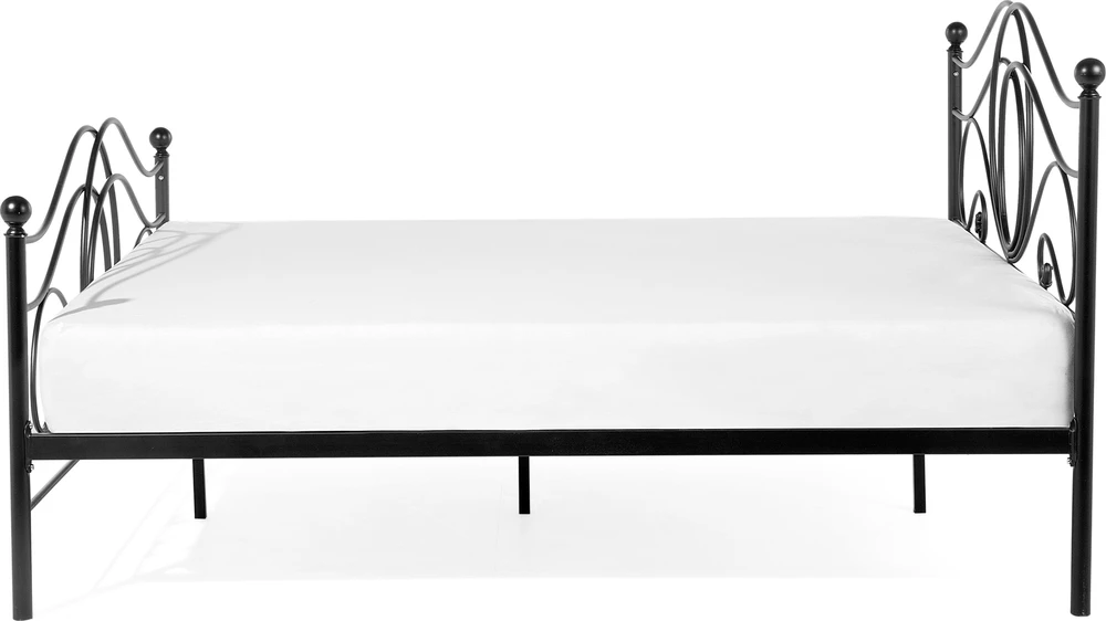 Beliani Metalinė lova LYRA 180 x 200 cm Juoda