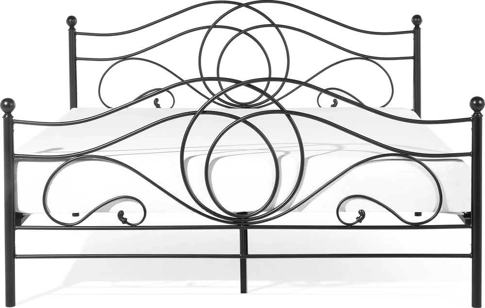 Beliani Metalinė lova LYRA 180 x 200 cm Juoda