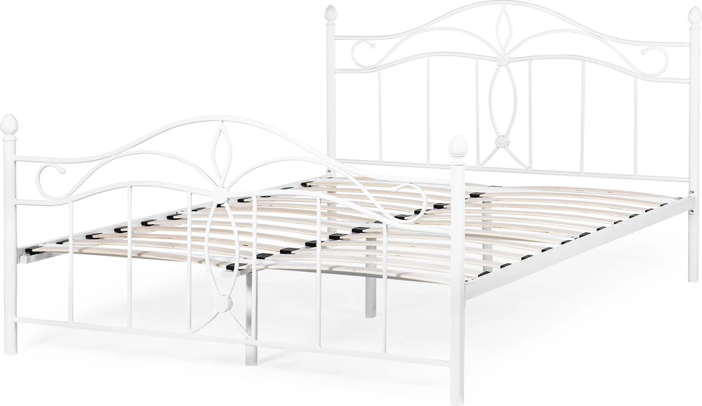 Beliani Metalinė lova ANTLIA 180 x 200 cm, balta