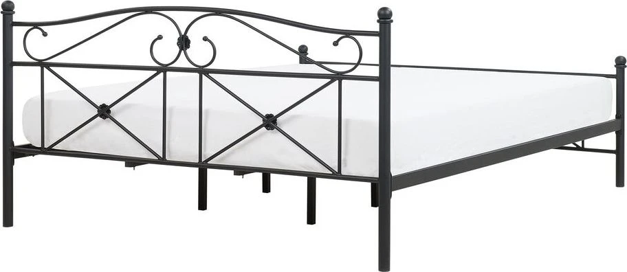 Beliani Metalinė lova RODEZ 180 x 200 cm, juoda