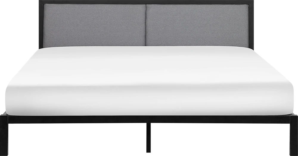 Beliani Metalinė lova CLAMART 180 x 200 cm pilka