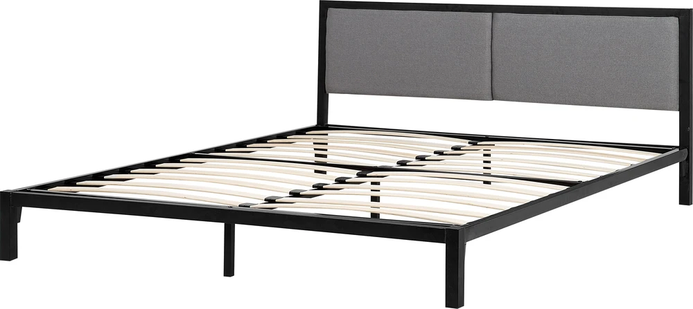 Beliani Metalinė lova CLAMART 180 x 200 cm pilka