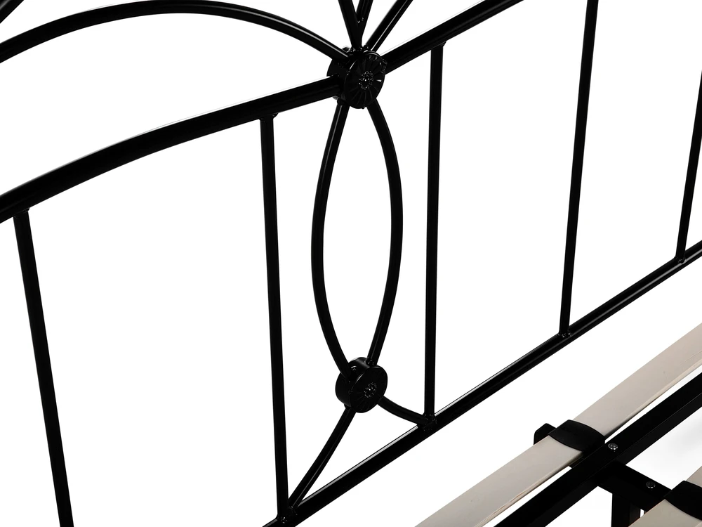 Beliani Metalinė lova ANTLIA 180 x 200 cm Juoda