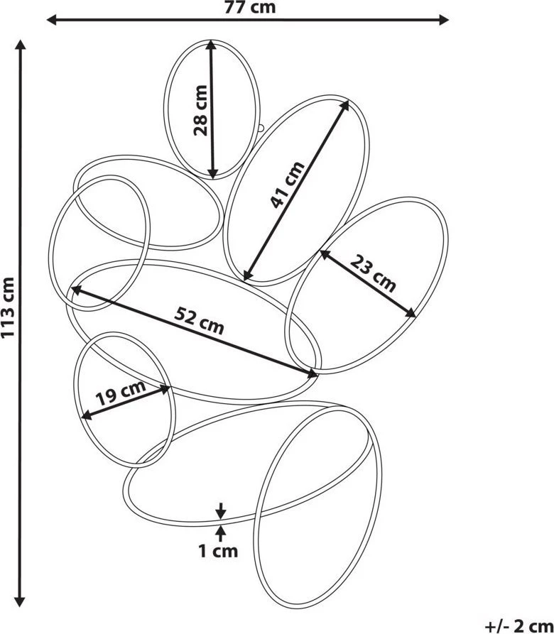 Beliani Sieninis veidrodis DECIZE 113 cm 77 cm metalinis auksinis
