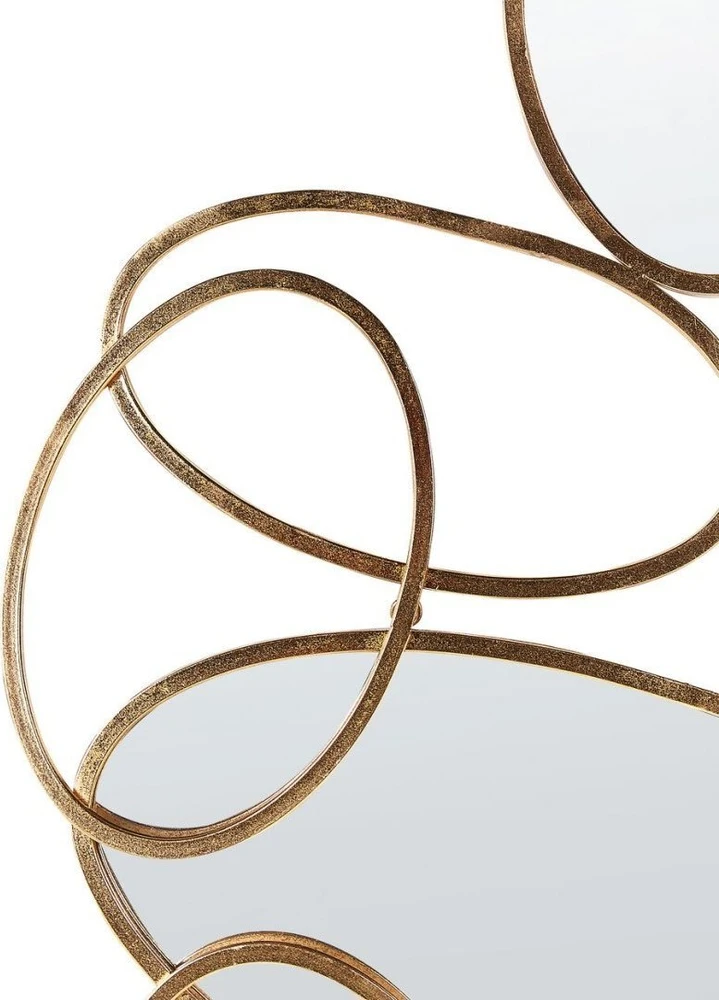 Beliani Sieninis veidrodis DECIZE 113 cm 77 cm metalinis auksinis