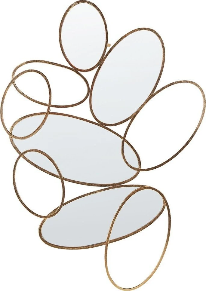 Beliani Sieninis veidrodis DECIZE 113 cm 77 cm metalinis auksinis