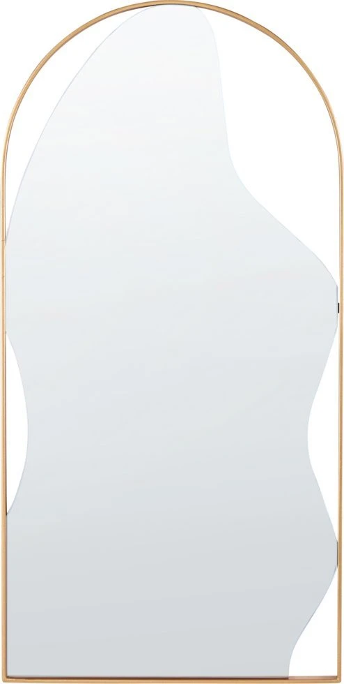 Beliani Sieninis veidrodis COLOMBIER 41 cm 81 cm metalinis auksinis