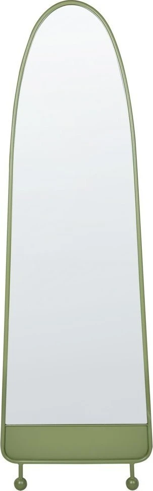Beliani Sieninis veidrodis PARNAY 45 cm 146 cm Metallinis Alyvuogių spalvos