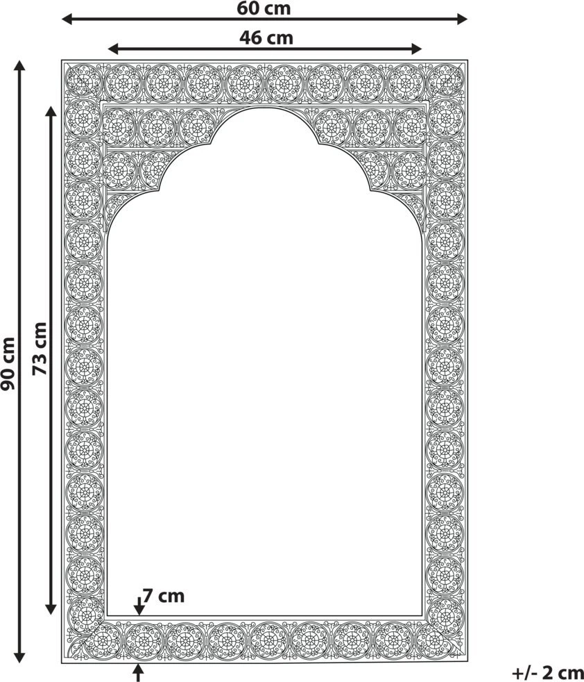 Beliani Sieninis veidrodis PALI 60 cm 90 cm metalinis varinis