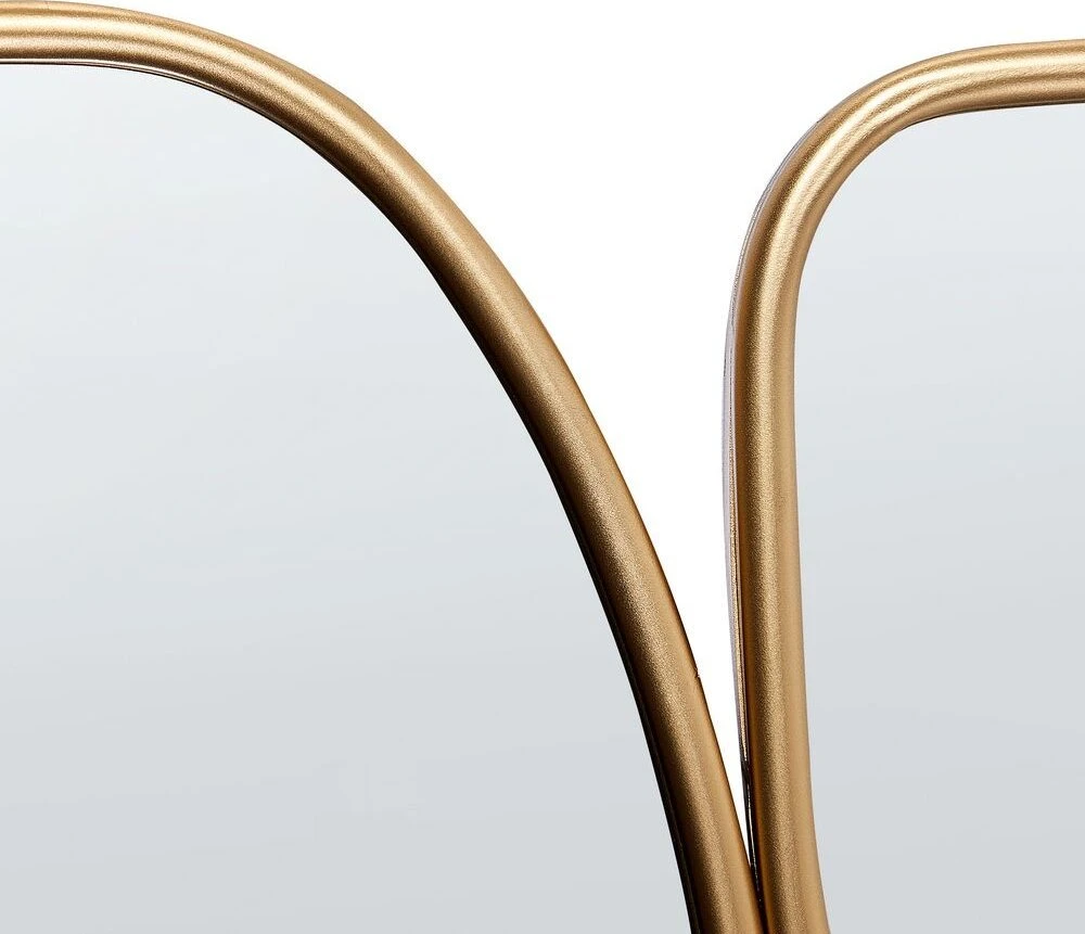 Beliani Sieninis veidrodis DIANCEY 70 cm 100 cm metalinis auksinis