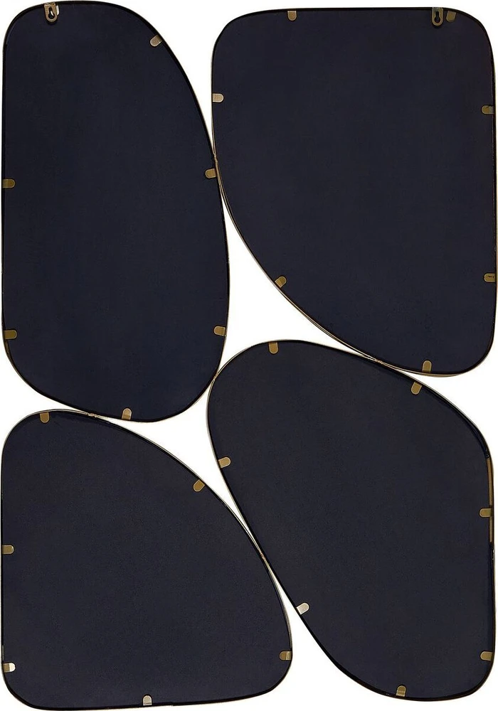 Beliani Sieninis veidrodis DIANCEY 70 cm 100 cm metalinis auksinis