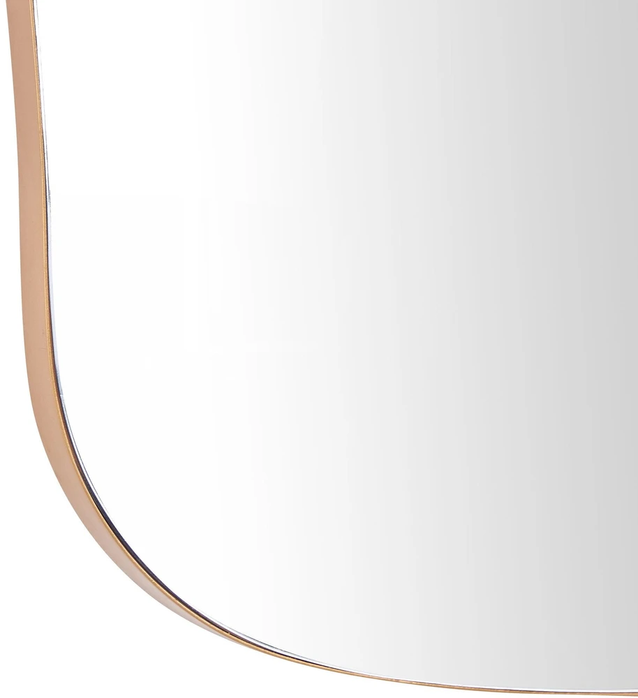 Beliani Sieninis veidrodis PUTEAUX 70 cm 92 cm metalinis auksinis