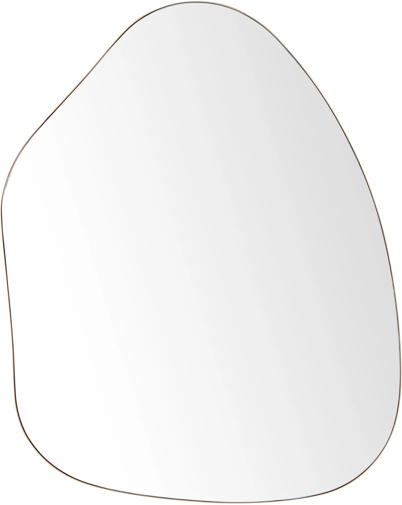 Beliani Sieninis veidrodis PUTEAUX 70 cm 92 cm metalinis auksinis