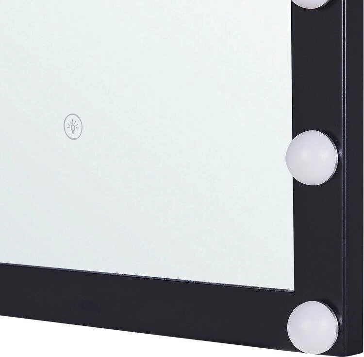 Beliani Vonios veidrodis su LED apšvietimu ODENAS 50 x 60 cm, juodas