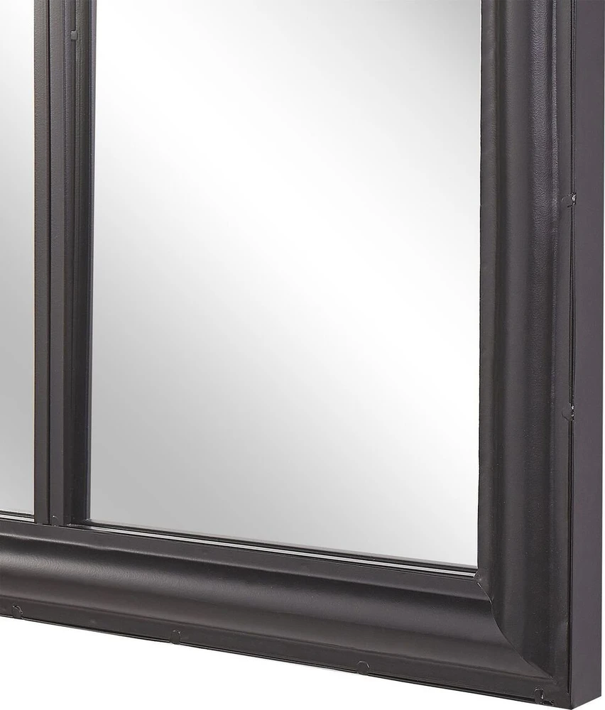 Beliani Sieninis veidrodis TRELLY 62 cm 113 cm metalinis juodas