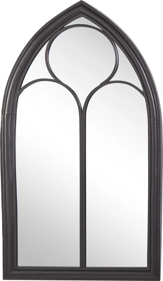 Beliani Sieninis veidrodis TRELLY 62 cm 113 cm metalinis juodas