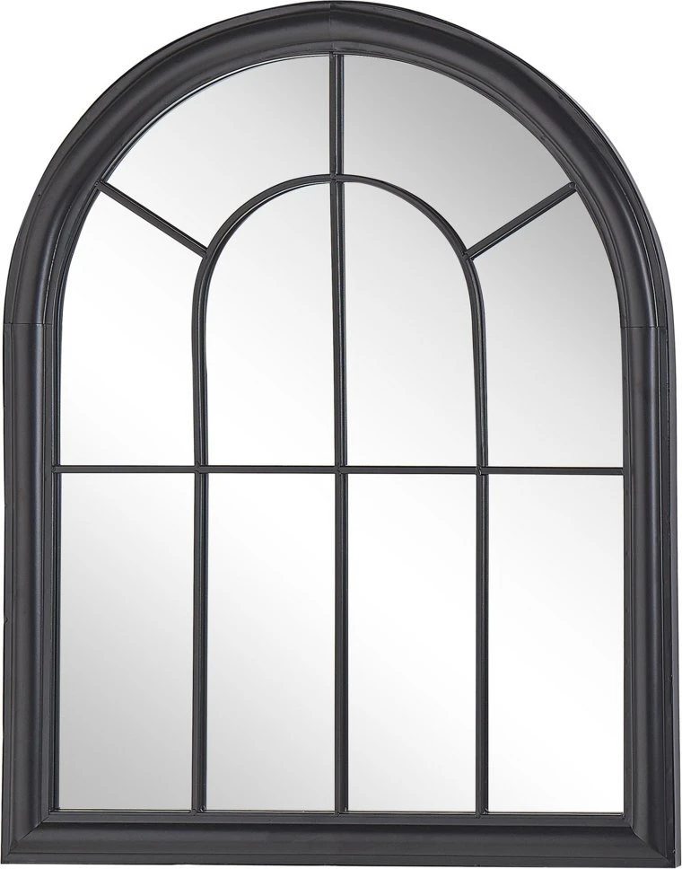 Beliani Sieninis veidrodis EMBRY 69 cm 89 cm Metalinis Juodas