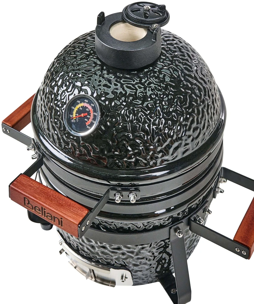 Beliani Mini anglies kepsninė KAMADO keramikinė, juoda