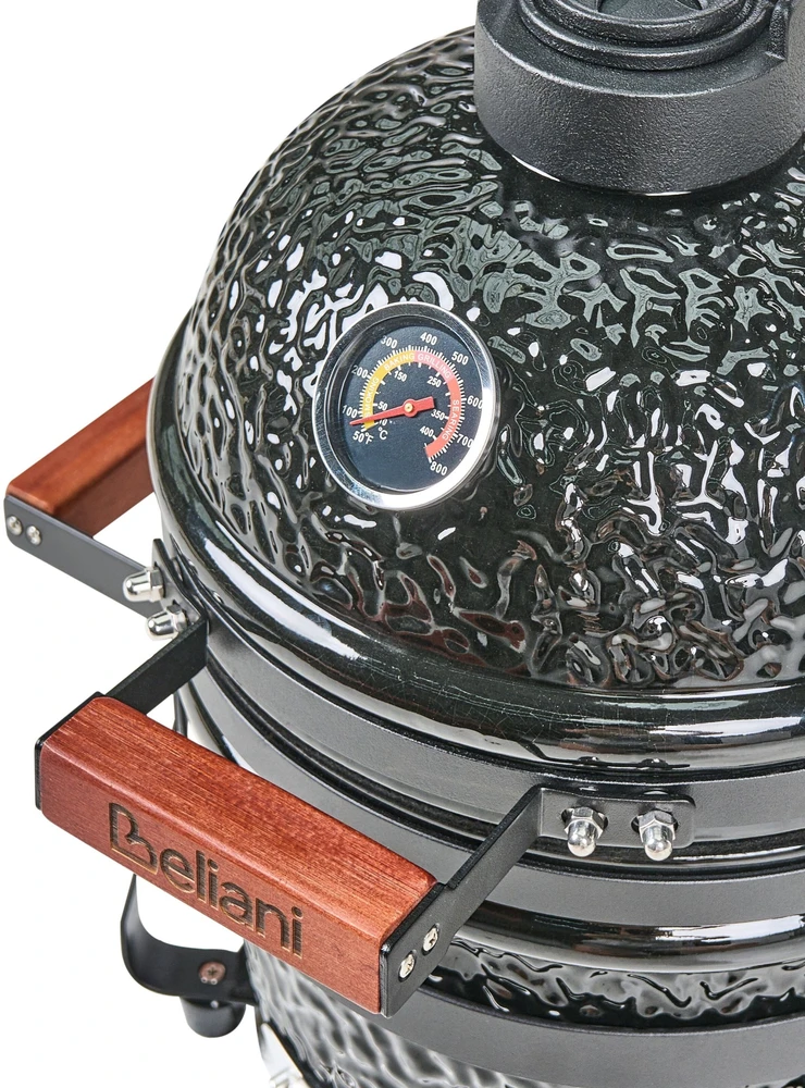 Beliani Mini anglies kepsninė KAMADO keramikinė, juoda