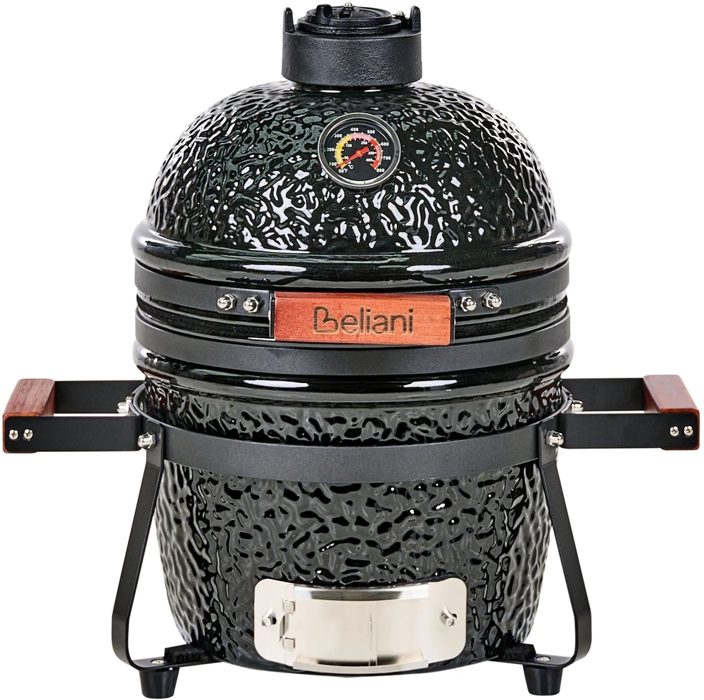 Beliani Mini anglies kepsninė KAMADO keramikinė, juoda