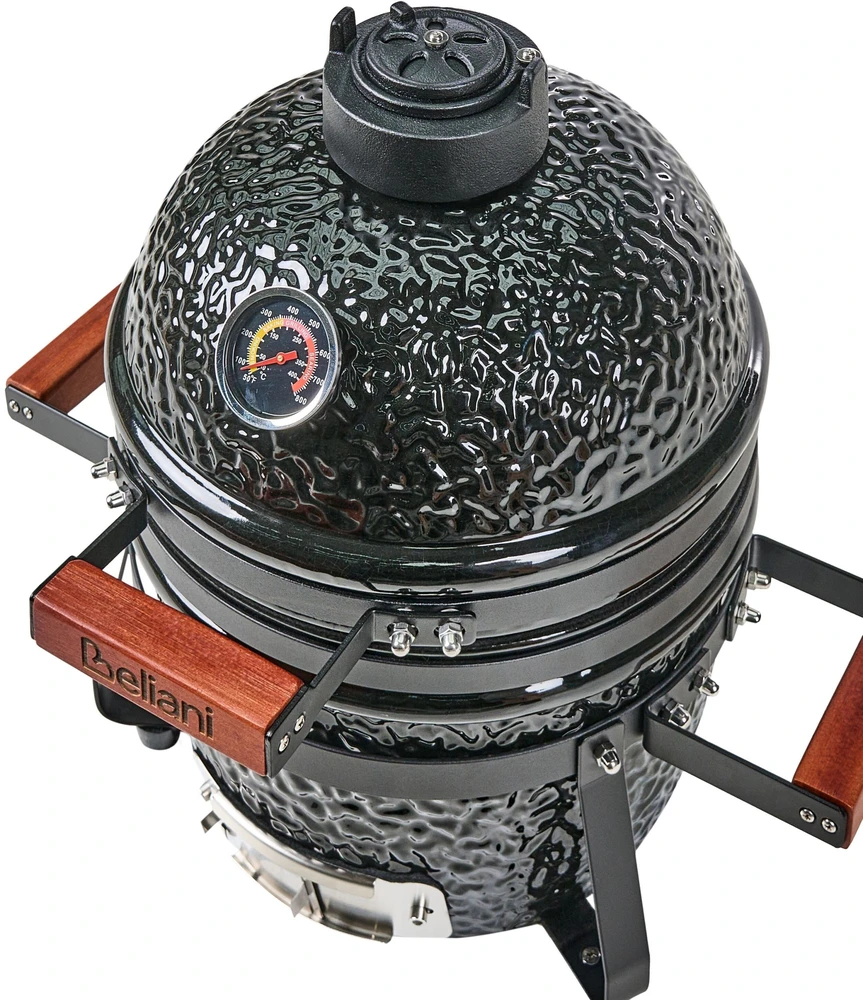 Beliani Mini anglies kepsninė KAMADO keramikinė, juoda