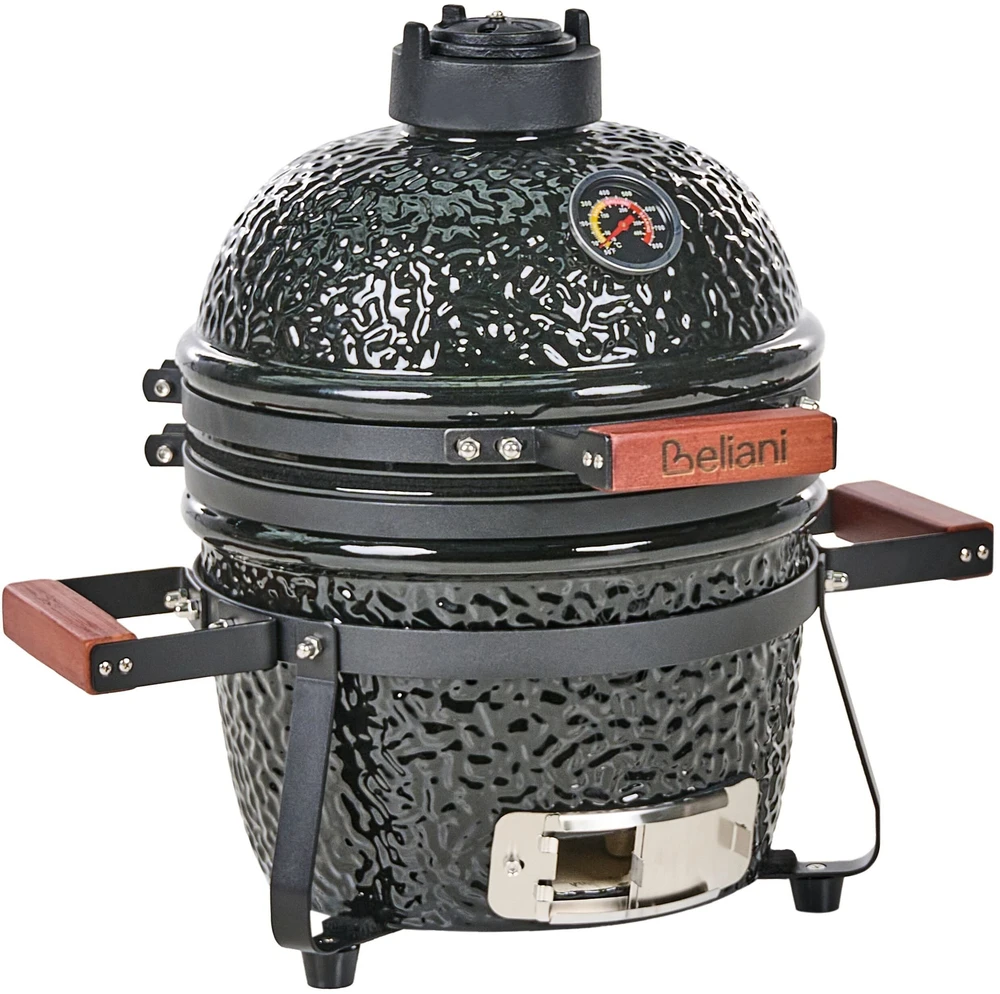 Beliani Mini anglies kepsninė KAMADO keramikinė, juoda