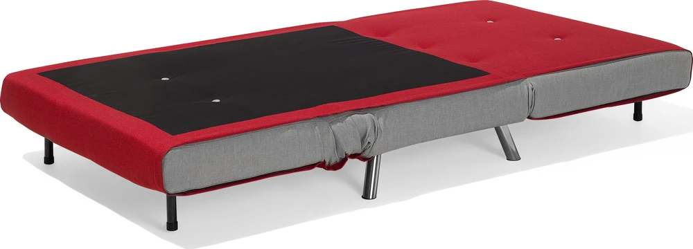 Beliani Viengulė išskleidžiama sofa FARRIS, raudona