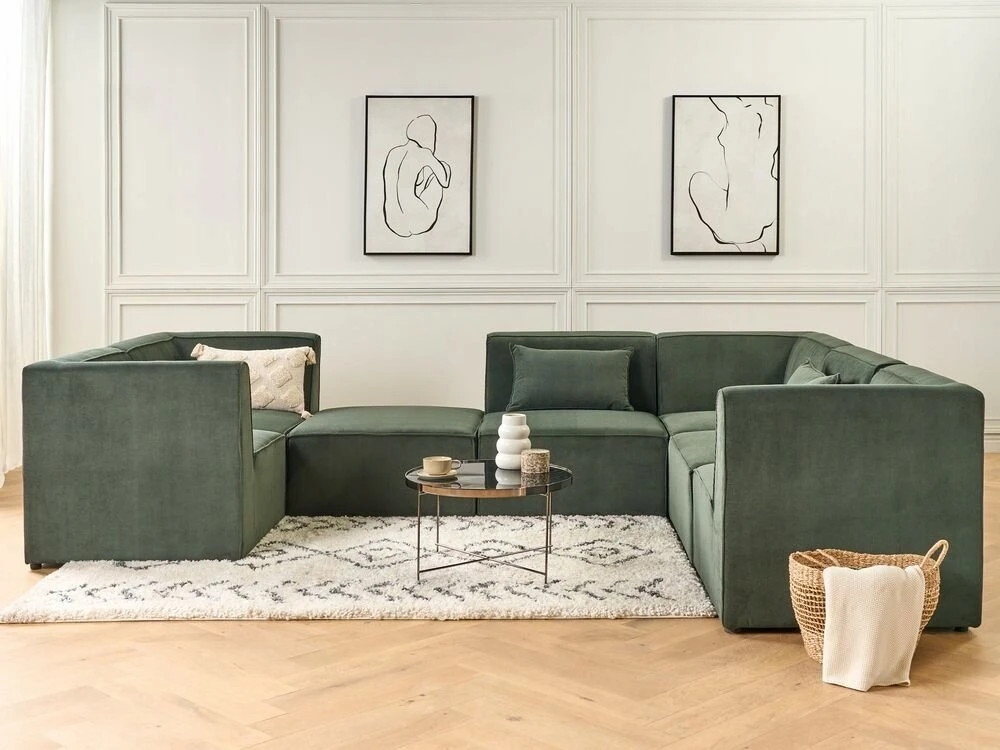 Sofa Beliani Vieno asmens modulis LEMVIG žalias velvetas