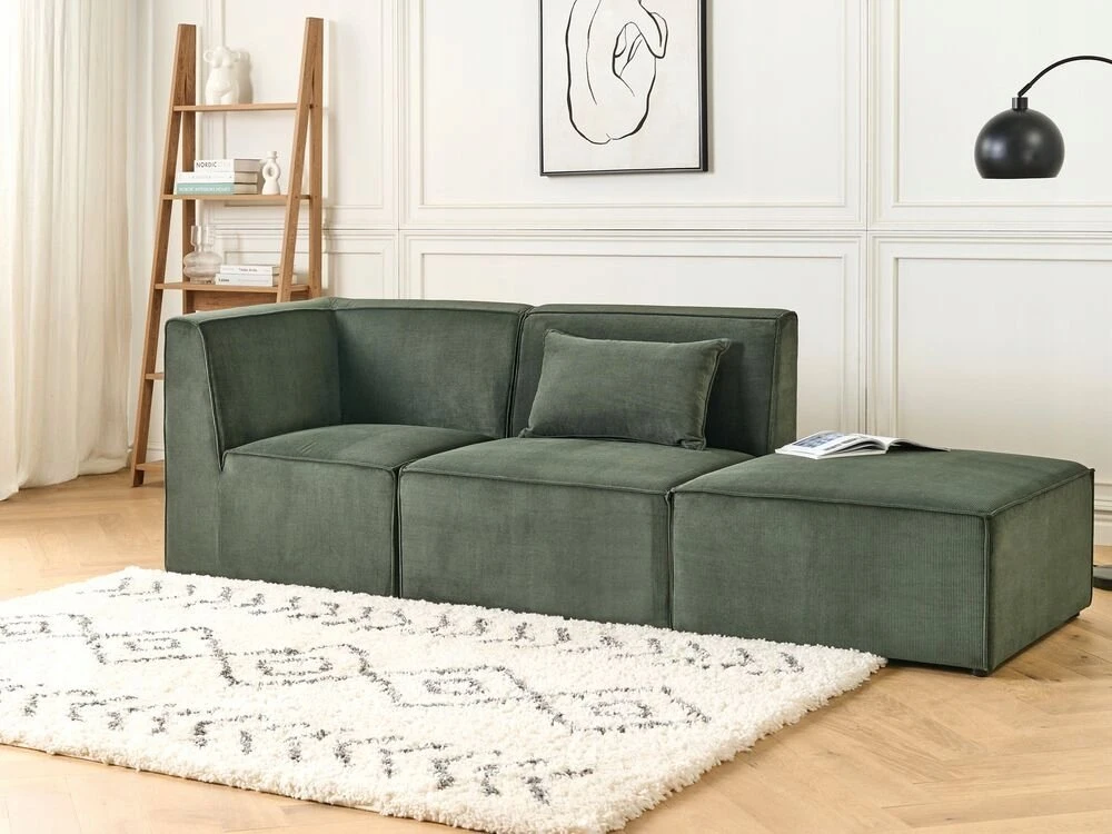 Sofa Beliani Vieno asmens modulis LEMVIG žalias velvetas
