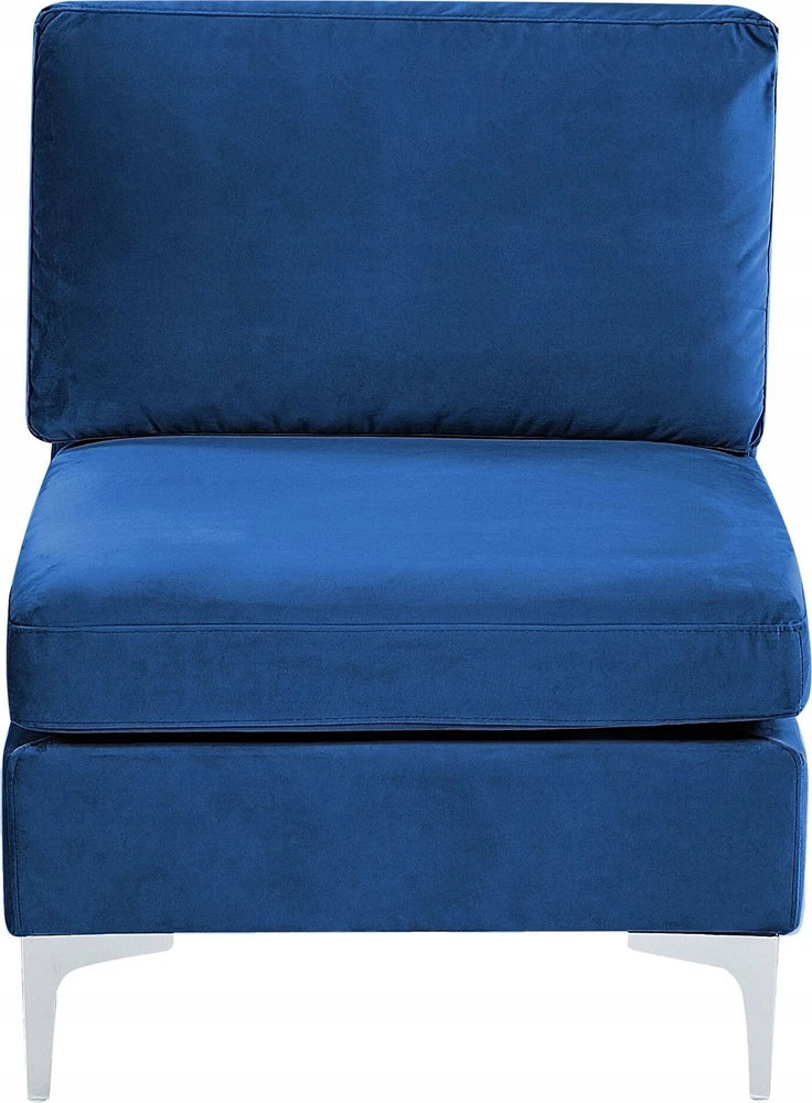 Sofa Beliani Vienvietis modulis EVJA tamsiai mėlynas veliūras
