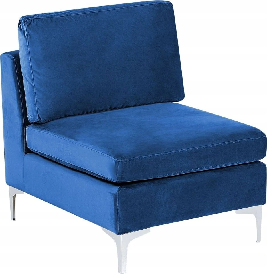 Sofa Beliani Vienvietis modulis EVJA tamsiai mėlynas veliūras