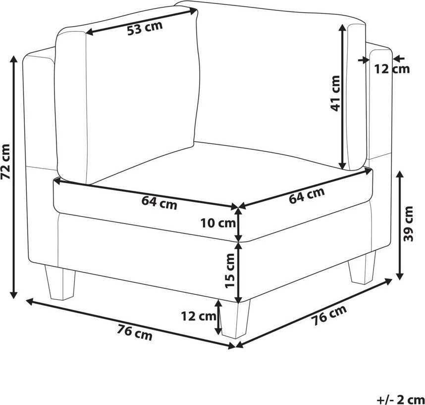 Sofa Beliani Kampinis modulis UNSTAD tamsiai žalias