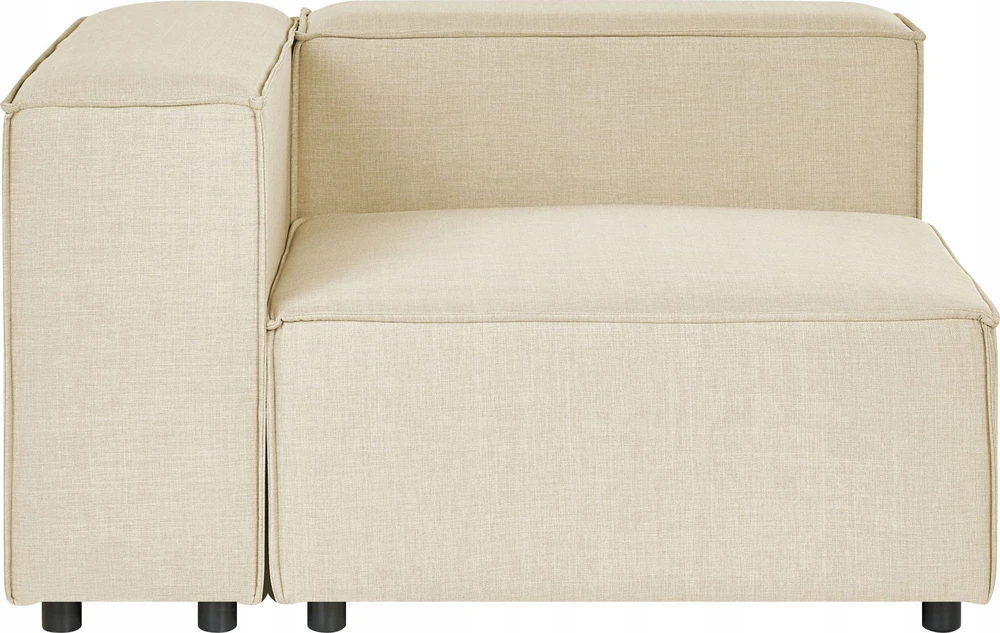 Sofa Beliani Kampinis modulis APRICA smėlio spalvos sintetinis linas