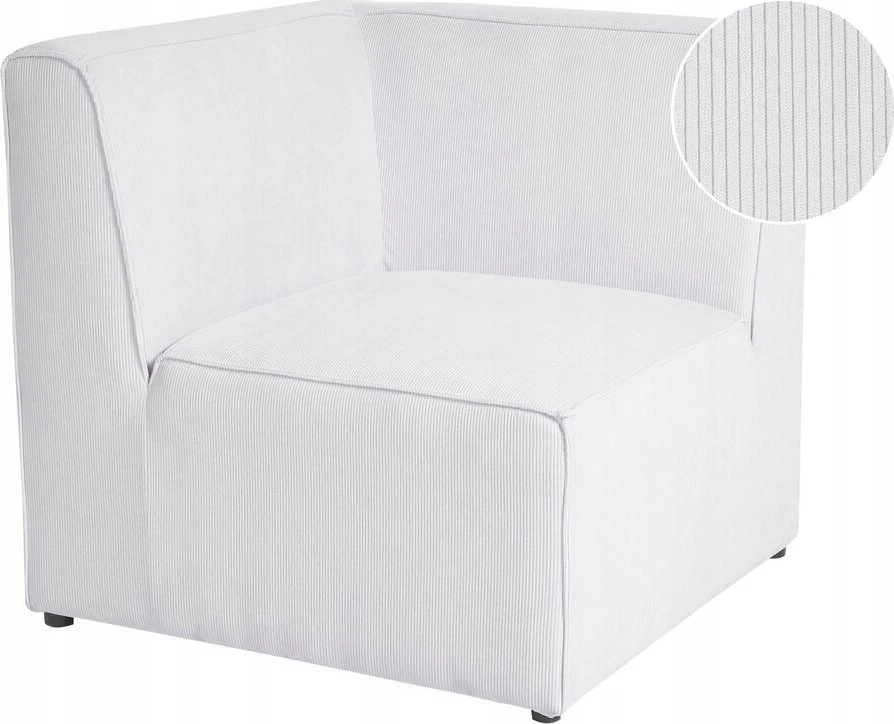 Sofa Beliani Kampinis modulis LEMVIG, kreminės spalvos, velvetinis