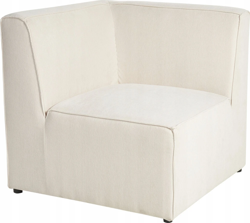 Sofa Beliani Kampinis modulis LEMVIG šviesiai smėlio spalvos velvetinis