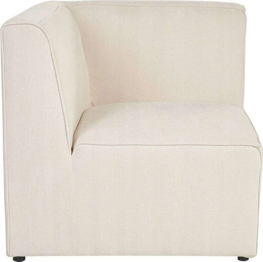 Sofa Beliani Kampinis modulis LEMVIG šviesiai smėlio spalvos velvetinis
