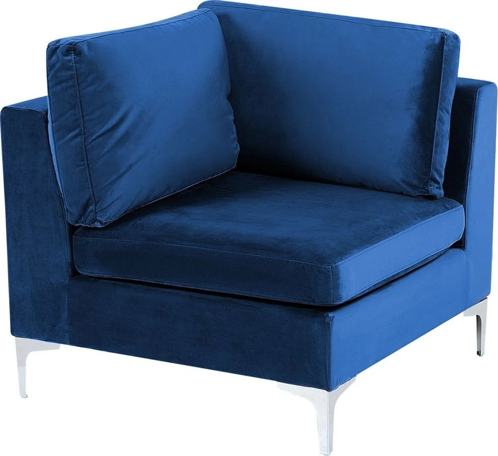 Sofa Beliani Kampinis modulis EVJA tamsiai mėlynas veliūras