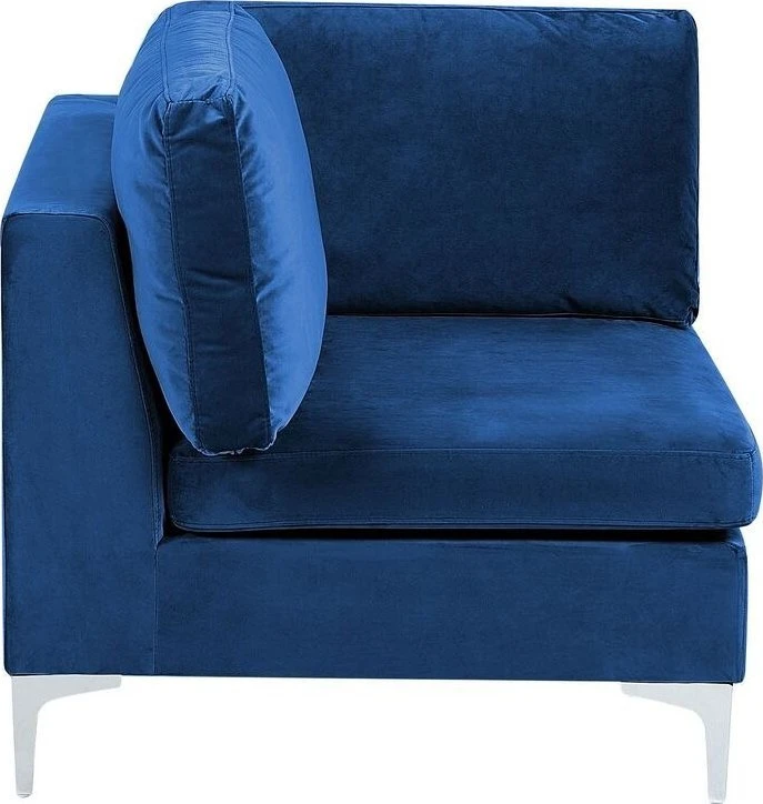 Sofa Beliani Kampinis modulis EVJA tamsiai mėlynas veliūras