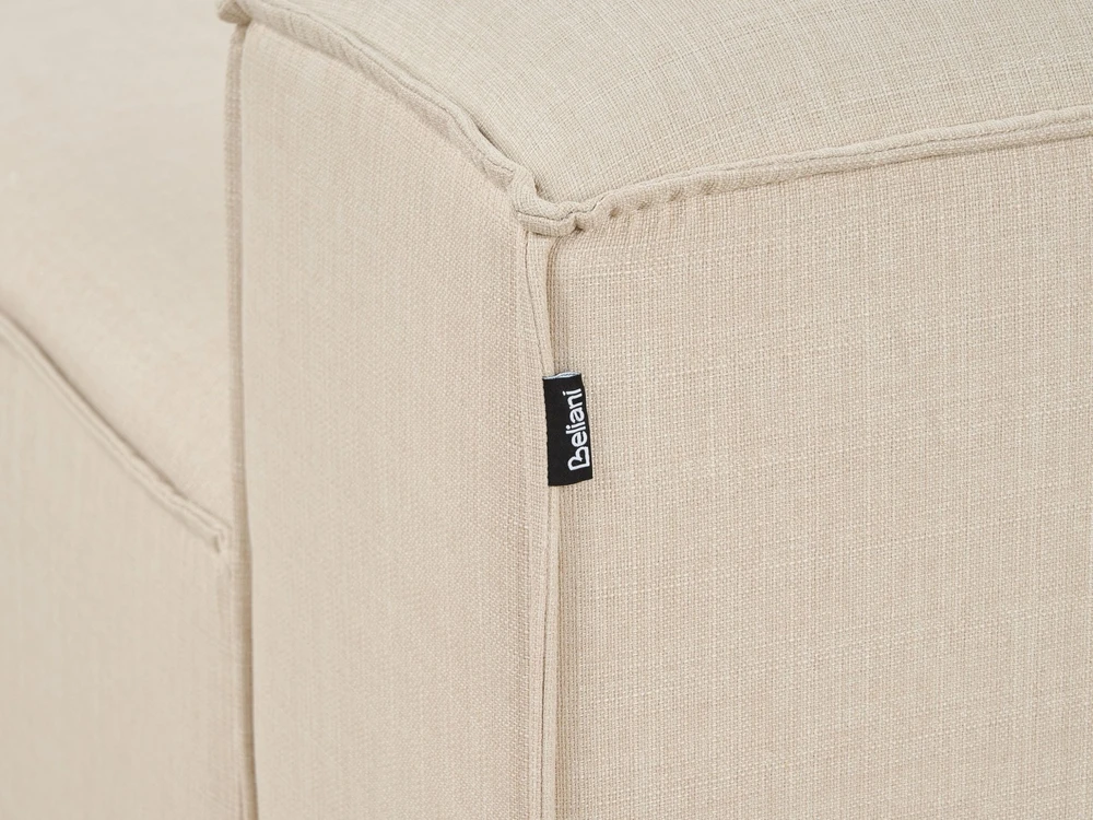 Beliani Kairinis modulinis kampinis sofa ARDAL, smėlio spalvos