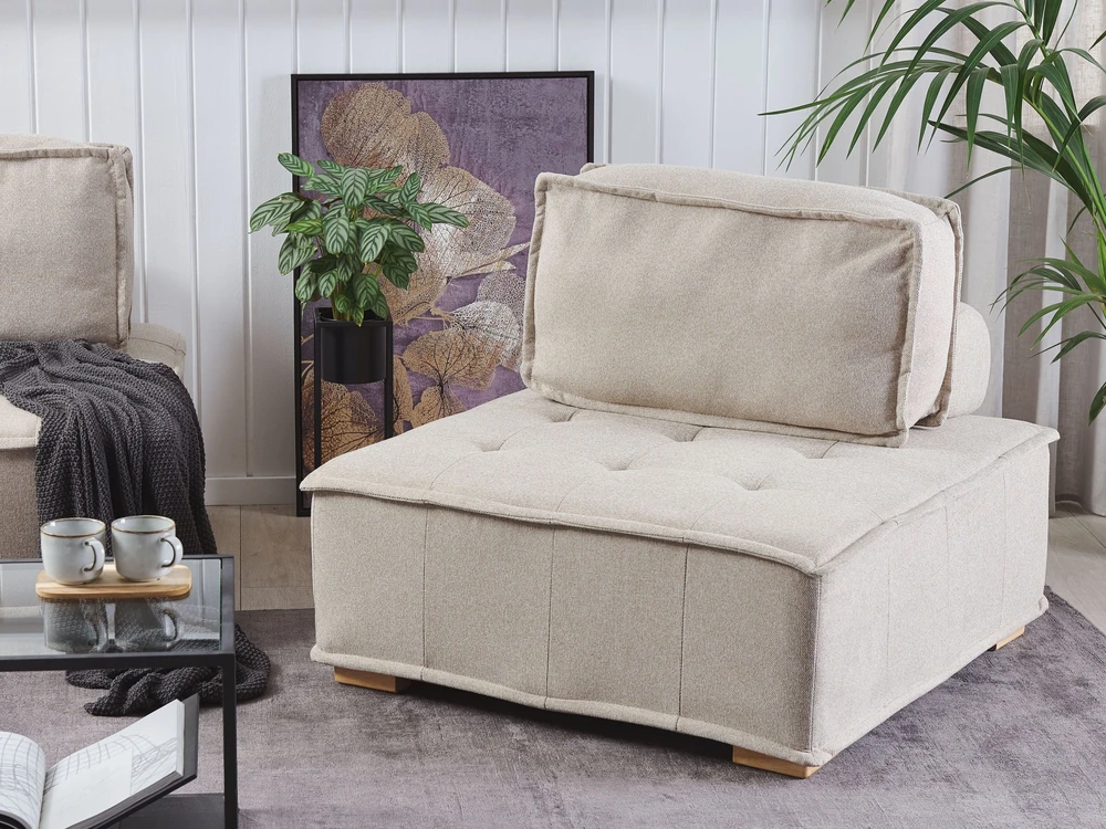 Sofa Beliani Moduulinis baldų komplektas 4 asmenims TIBRO šviesiai smėlio spalvos
