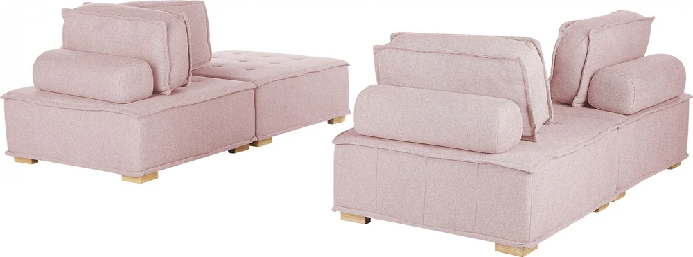 Sofa Beliani Modulinis 4 vietų poilsio komplektas TIBRO rožinės spalvos