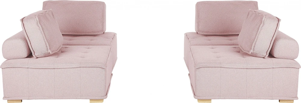 Sofa Beliani Modulinis 4 vietų poilsio komplektas TIBRO rožinės spalvos