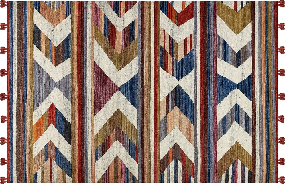 Beliani Kilimas MRGASHAT spalvingas 200 x 300 cm vilnonis Kilim