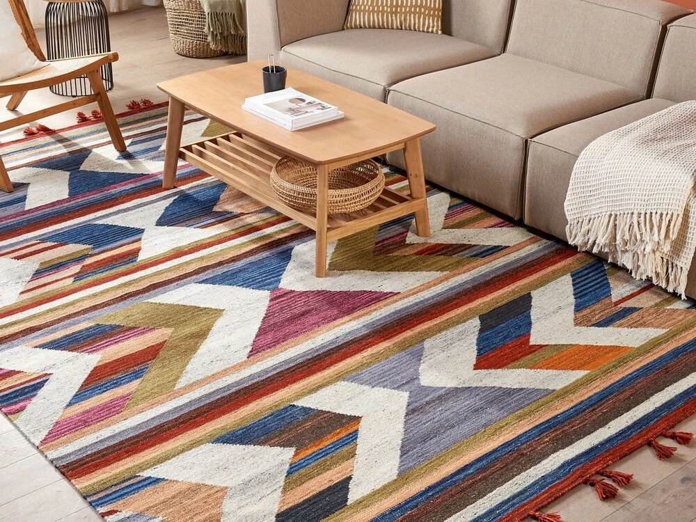 Beliani Kilimas MRGASHAT spalvingas 200 x 300 cm vilnonis Kilim