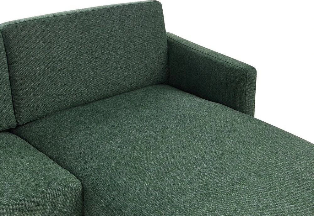 Beliani 2 vietų kampinė sofa BREDA tamsiai žalia kairinė