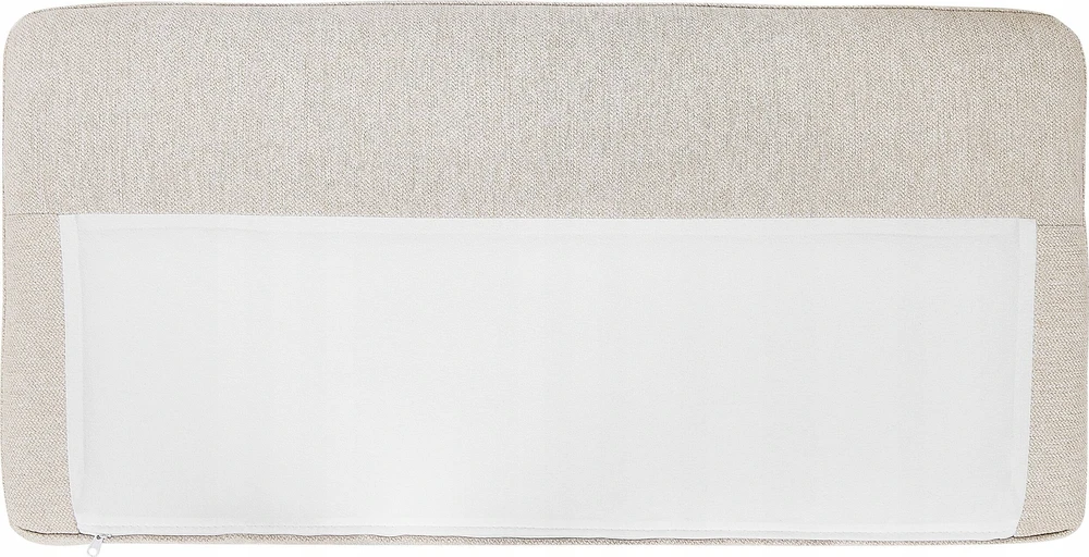 Beliani 2 vietų kampinė sofa BREDA, šviesiai smėlio spalvos, dešininė