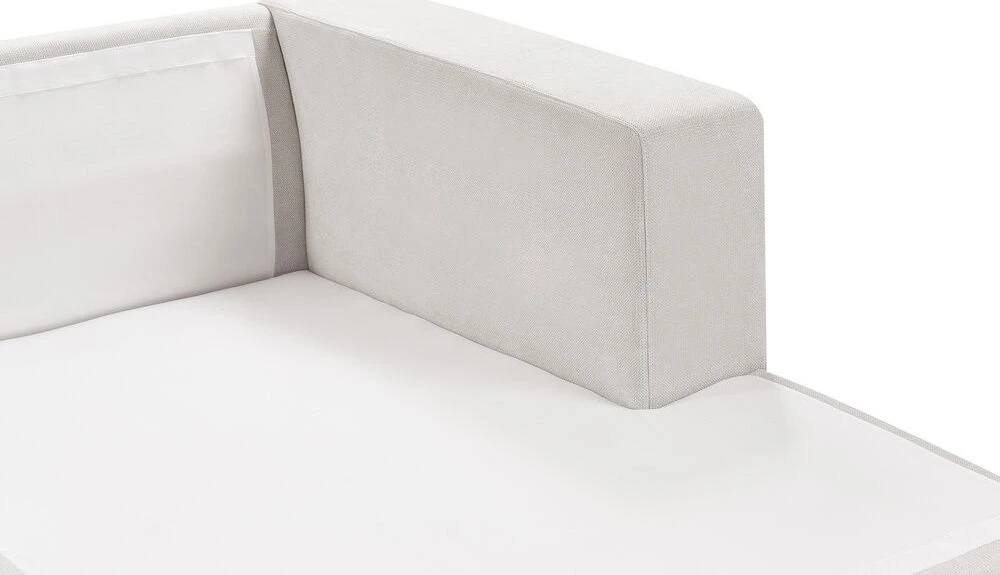 Beliani Trivietė kampinė sofa LOFOTEN kreminės spalvos kairinė