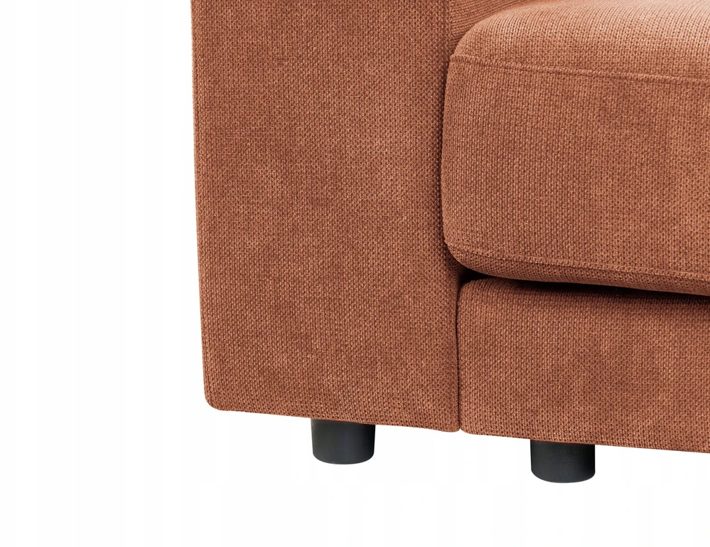 Beliani 3 vietų kampinė sofa LOFOTEN ryškiai raudona, kairinė